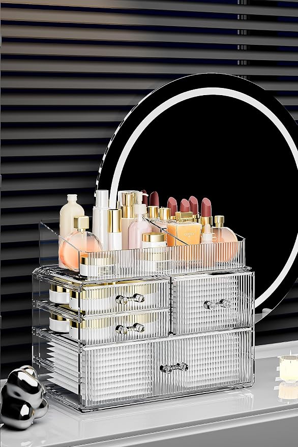 ZHIAI Stackable Storage Drawer, Acrylic Organizer, Cosmetic Organizer - Image 5