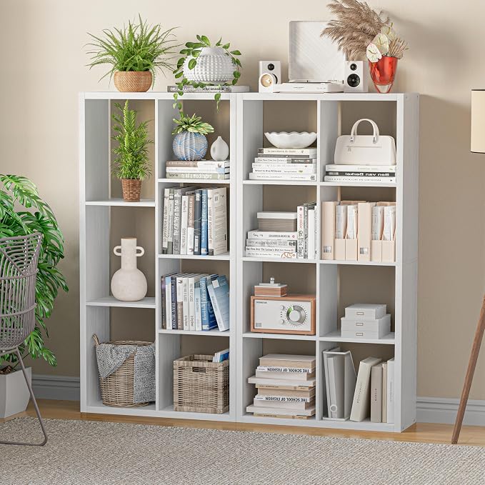 Cube Storage Organizer Bookcase, Decorative 11 inch Open Back Cubical Shelf - Image 6