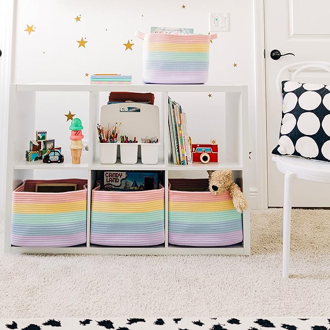 OrganiHaus Rainbow Woven Storage Baskets - Image 6