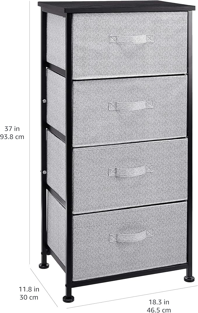 Amazon Basics Fabric 4-Drawer Storage Organizer Unit - Image 3