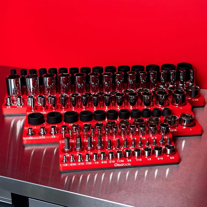 Olsa Tools Magnetic Socket Organizer | 6pc Socket Holder Kit | 1/2-Inch - Image 6