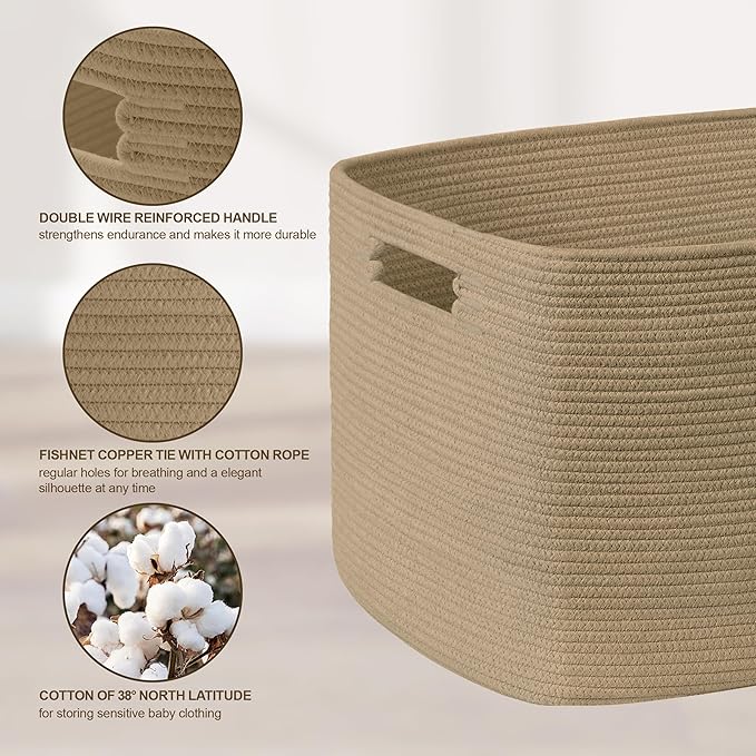 45L Small Wicker Laundry Basket - Image 6