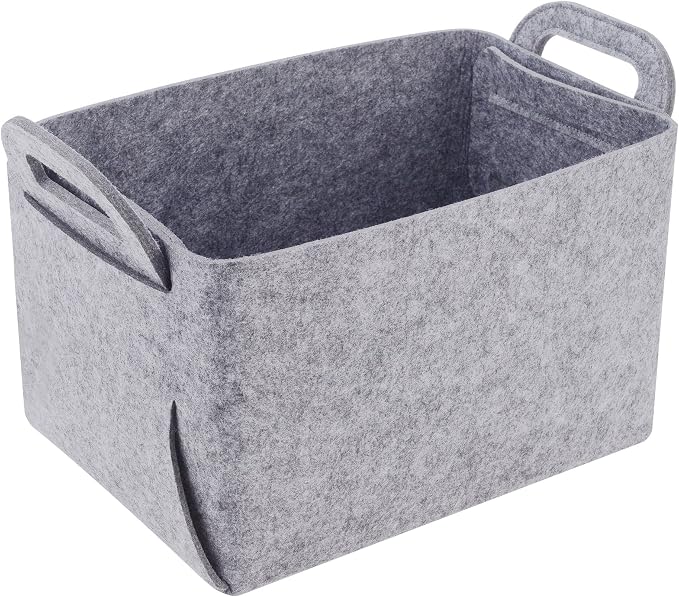 Minoisome Storage Basket Felt Storage Bin Collapsible& Convenient Box Organizer by Unknown