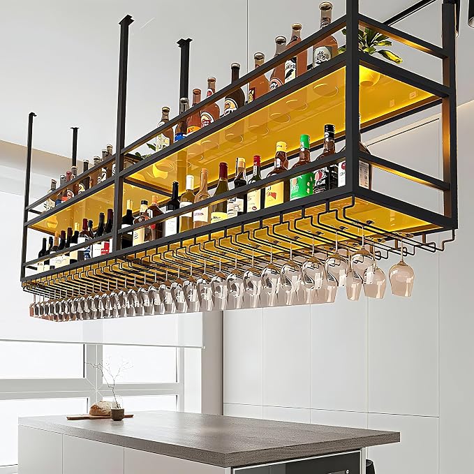 59IN Acrylic Ceiling Wine Glass Rack - Image 8
