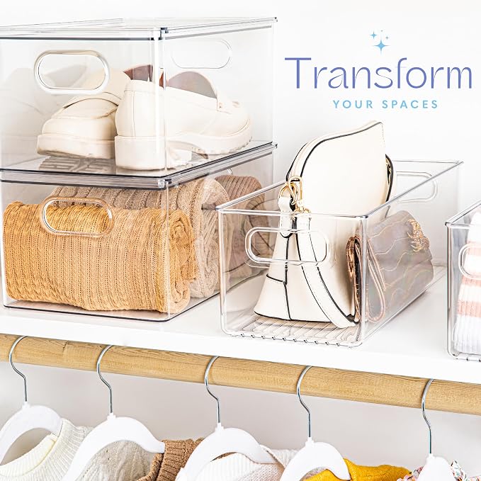 primebox Plastic Food Storage 6 Pack Clear Container Bin - Image 5