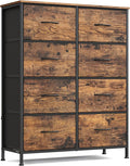 SONGMICS Dresser for Bedroom, Chest of Drawers, 8 Non-Woven Fabric Drawers by SONGMICSbySONGMICSHOME