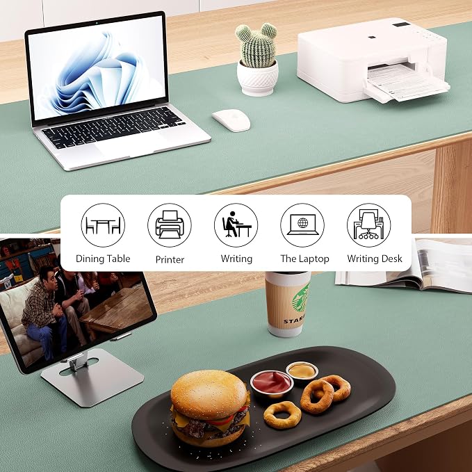 Aothia Leather Desk Pad Protector, Office Desk Mat, Large Mouse Pad, Laptop - Image 6