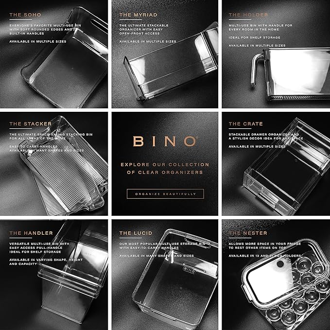 BINO | Stackable Plastic Storage Bins, Medium - Image 7