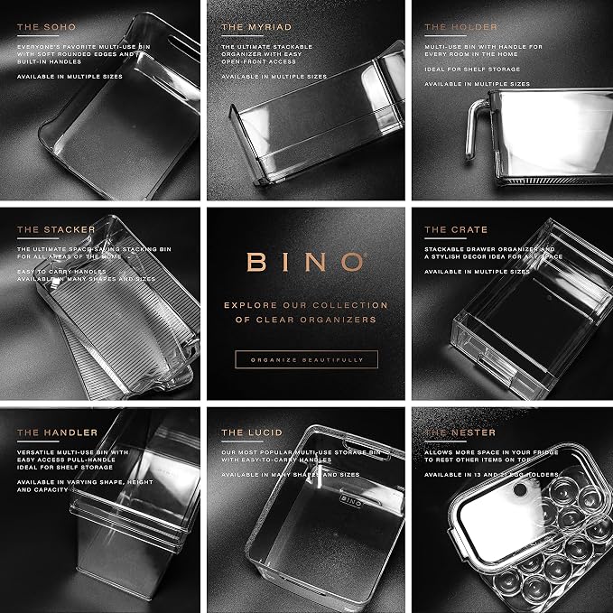 BINO | Stackable Plastic Storage Bins, Large - Image 7