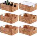 BLUEWEST Wicker Storage Baskets Pack 6, Woven Baskets by BLUEWEST