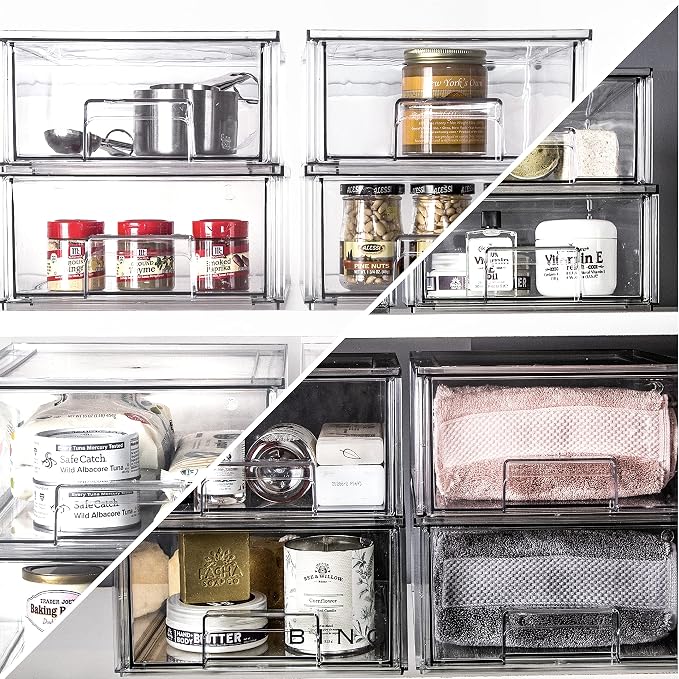 BINO | Stackable Plastic Storage Drawers, Small - Image 2