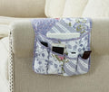 Brilliant Sunshine Rose Violet Patchwork Couch Armrest 5 Pockets Organizer by BrilliantSunshine